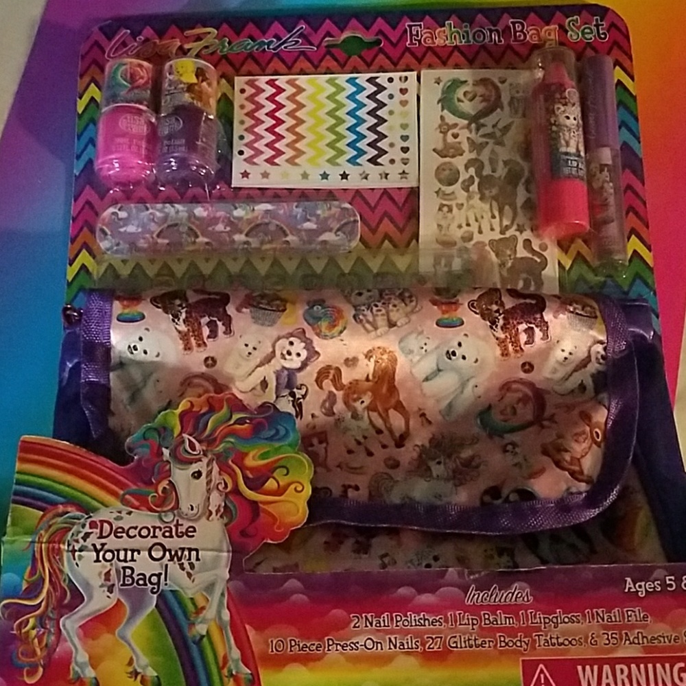 NWT Lisa Frank Fashion Bag set with lips & clutch